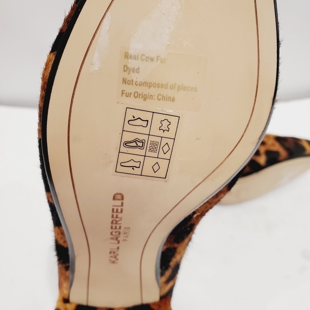 NWD Karl Lagerfeld Maude Leopard Print Ankle Bootie - Picture 7 of 7
